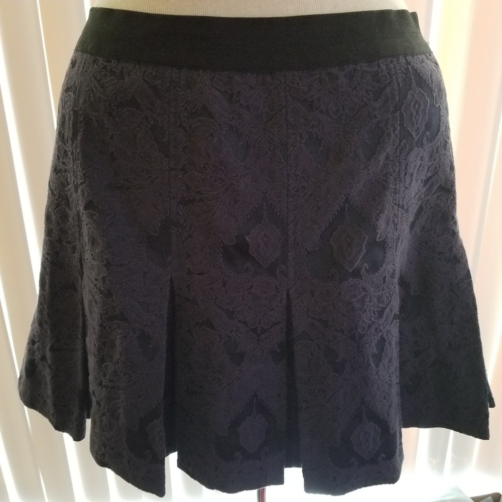 Rebecca Taylor black pleated mini skirt size 4